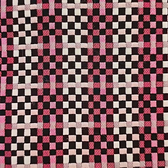 Ann Taylor Plaid Mini Skirt Pink Black White Size 4P - Picture 6 of 6